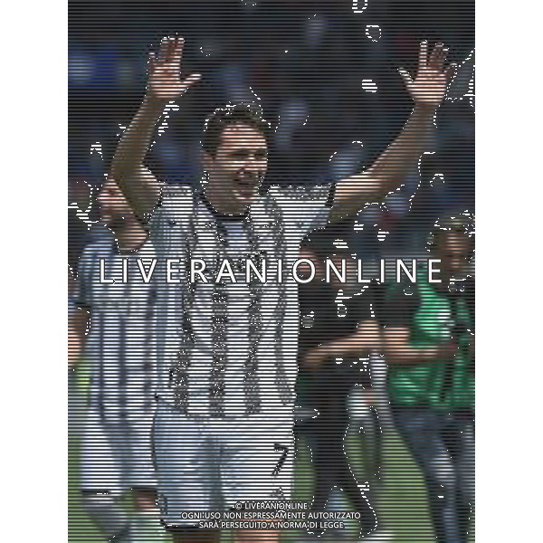 Federico Chiesa (Juventus) esultanza a fine partita Atalanta vs Juventus Bergamo 24-04-2023 Gewiss Stadium - Stadio Atleti Azzurri d\'Italia Campionato Serie A TIM - 34a giornata foto Roberto Garavaglia/ag. Aldo Liverani sas