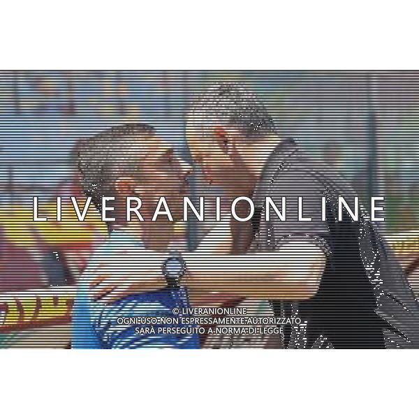 06-05-2023 REGGIO CALABRIA STADIO ORESTE GRANILLO CAMPIONATO NAZIONALE CALCIO SERIE B REGGINA VS COMO NELLA FOTO MORENO LONGO ALLENATORE COMO E MAURIZIO D\'ANGELO ALLENATORE IN SECONDA REGGINA ©PASQUALE GARREFFA / AGENZIA ALDO LIVERANI SAS