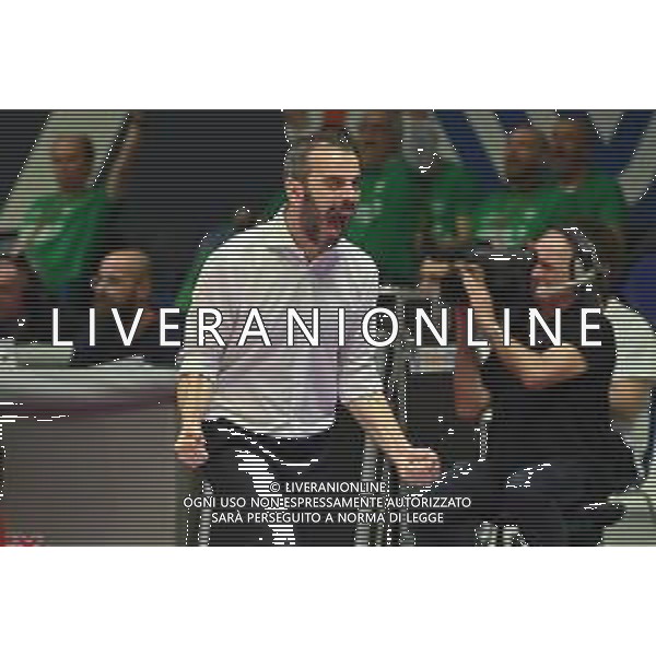 TVRG Marco Gaspari allenatore Vero Volley Milano Vero Volley Milano vs Prosecco Doc Imoco Conegliano Monza 09-05-2023 Arena di Monza Campionato Serie A1 - gara 2 Finale Scudetto foto Roberto Garavaglia/ag. Aldo Liverani sas / AGENZIA ALDO LIVERANI SAS