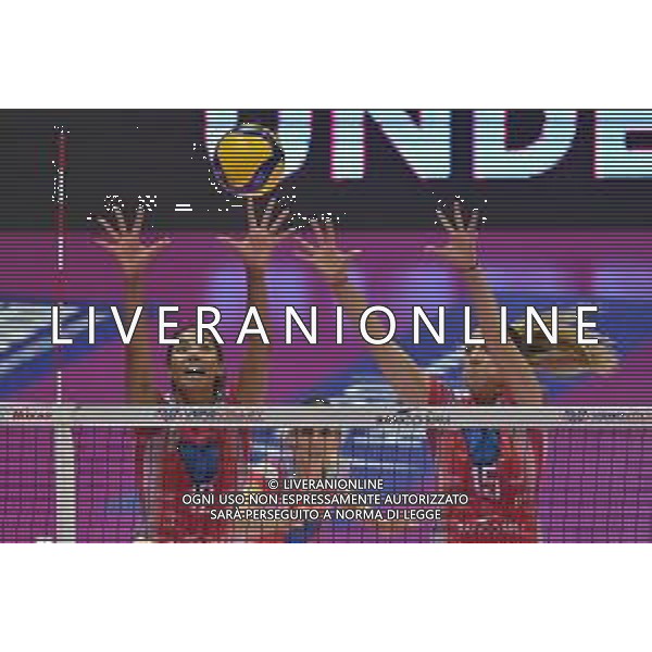 TVRG Jordan Thompson (Vero Volley Milano) SX e Jovana Stevanovic (Vero Volley Milano) DX Vero Volley Milano vs Prosecco Doc Imoco Conegliano Monza 09-05-2023 Arena di Monza Campionato Serie A1 - gara 2 Finale Scudetto foto Roberto Garavaglia/ag. Aldo Liverani sas / AGENZIA ALDO LIVERANI SAS