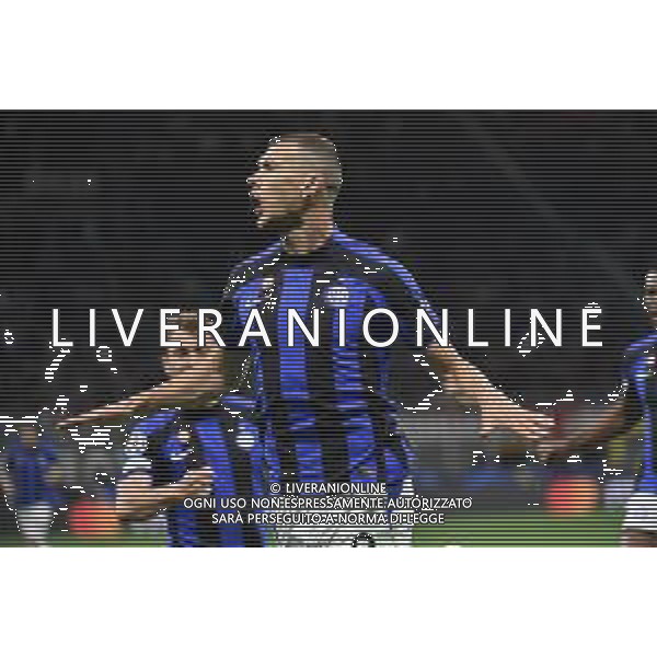esultanza Inter dopo il gol dell\'1 a 0 Edin Dzeko Milan vs Inter Milano 10-05-2023 Stadio Giuseppe Meazza - San Siro UEFA Champions League semifinale - gara di andata foto Roberto Garavaglia/ag. Aldo Liverani sas / AGENZIA ALDO LIVERANI SAS