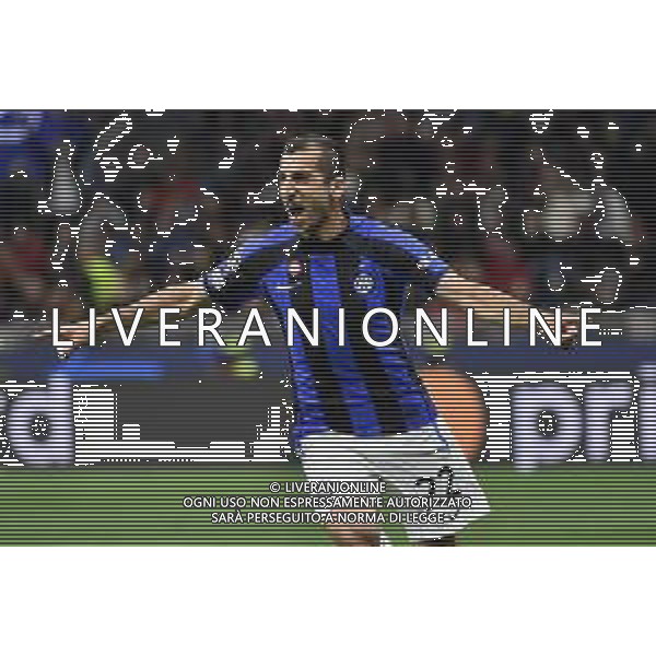 Henrikh Mkhitaryan (Inter) esulta dopo il gol del 2 a 0 Milan vs Inter Milano 10-05-2023 Stadio Giuseppe Meazza - San Siro UEFA Champions League semifinale - gara di andata foto Roberto Garavaglia/ag. Aldo Liverani sas / AGENZIA ALDO LIVERANI SAS