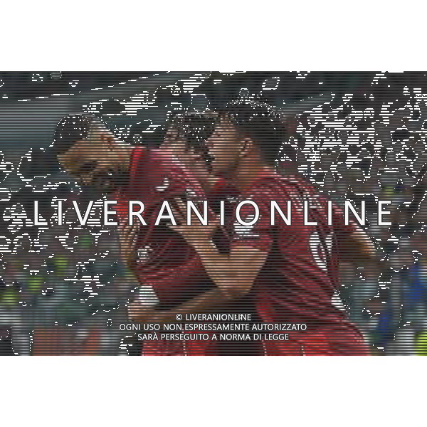 Torino 11.05.2023 Stadio Allianz Stadium ©Manuela Viganti/Agenzia Aldo Liverani Juventus vs Siviglia Europa League 2022/2023 Semifinale Andata Nella foto: Esultanza gol di Youssef En-Nesyri ©Viganti / AGENZIA ALDO LIVERANI SAS
