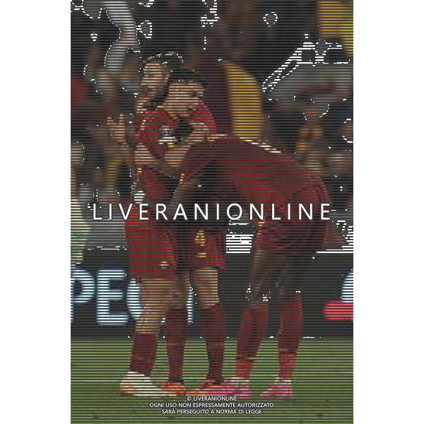 Roma vs Bayer Leverkusen Europa League - Semifinale andata - Stadio Olimpico - Roma 11-05-2023 nella foto Esultanza finale Roma ©Federico Gaetano / AGENZIA ALDO LIVERANI SAS