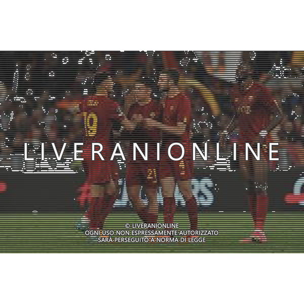 Roma vs Bayer Leverkusen Europa League - Semifinale andata - Stadio Olimpico - Roma 11-05-2023 nella foto Esultanza finale Roma ©Federico Gaetano / AGENZIA ALDO LIVERANI SAS