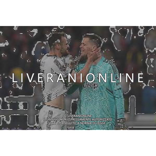 Torino 11.05.2023 Stadio Allianz Stadium ©Manuela Viganti/Agenzia Aldo Liverani Juventus vs Siviglia Europa League 2022/2023 Semifinale Andata Nella foto: esultanza federico gatti e wojciech szczesny a fine gara ©Viganti / AGENZIA ALDO LIVERANI SAS