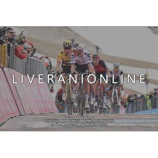 12-05-2023 Giro D\'italia; Tappa 07 Capua - Gran Sasso; 2023, Soudal - Quickstep; 2023, Jumbo - Visma; Evenepoel, Remco; Roglic, Primoz; Gran Sasso; ©SIROTTI / AGENZIA ALDO LIVERANI SAS