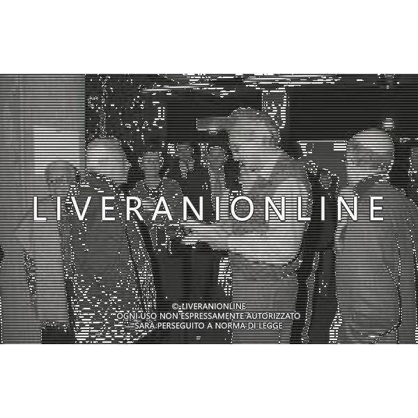 RETROSPETTIVA GIORGIO ARMANI STILISTA NELLA FOTO GIORGIO ARMANI NELL\'ANNO 1994 A MILANO CON OTTAVIO MISSONI AL MURATTI TIME AG ALDO LIVERANI SAS  