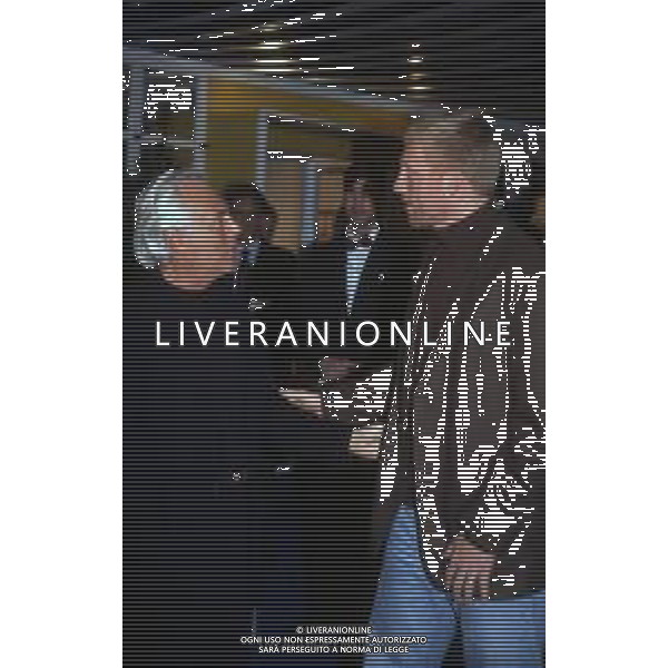 RETROSPETTIVA GIORGIO ARMANI STILISTA NELLA FOTO GIORGIO ARMANI NELL\'ANNO 1994 A MILANO CON BORIS BECKER AL MURATTI TIME AG ALDO LIVERANI SAS 