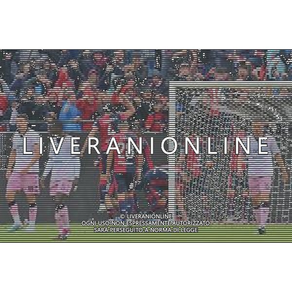 13-5-2023. Cagliari Calcio-Palermo Calcio. 37° giornata serie BKT 2022/2023, stadio Unipol Domus Cagliari. Foto Salvatore Moi/Aldo Liverani s.a.s. Nella foto: Gol ed esultanza in casa, del Cagliari Calcio contro Palermo Calcio allo stadio Unipol Domus di Cagliari. Segna: Alessandro Deiola Cagliari ©MOI SALVATORE / AGENZIA ALDO LIVERANI SAS