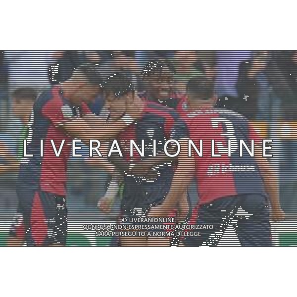 13-5-2023. Cagliari Calcio-Palermo Calcio. 37° giornata serie BKT 2022/2023, stadio Unipol Domus Cagliari. Foto Salvatore Moi/Aldo Liverani s.a.s. Nella foto: Gol ed esultanza in casa, del Cagliari Calcio contro Palermo Calcio allo stadio Unipol Domus di Cagliari. Segna: Gianluca Lapadula Cagliari