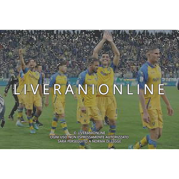 Frosinone vs Genoa Campionato Serie B - 37 Giornata - Stadio B.Stirpe - Frosinone 13-05-2023 nella foto Esultanza finale Frosinone - Esultanza Festeggiamenti fine gara e Premiazione del Frosinone per la Promozione in Serie A ©Federico Gaetano / AGENZIA ALDO LIVERANI SAS