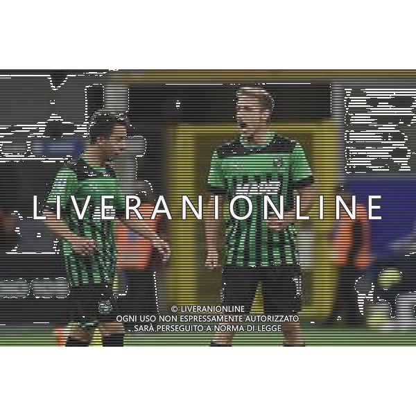 Davide Frattesi (Sassuolo) esulta dopo il gol del 2 a 3 Inter vs Sassuolo Milano 13-05-2023 Stadio Giuseppe Meazza - San Siro Campionato Serie A TIM - 35a giornata foto Roberto Garavaglia/ag. Aldo Liverani sas/ AGENZIA ALDO LIVERANI SAS