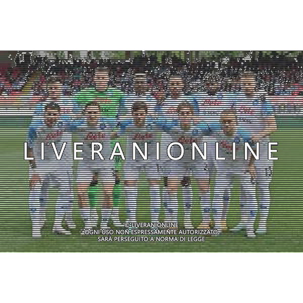 TVRG formazione Napoli, in piedi da SX Eljif Elmas, Pierluigi Gollini, Victor Osimhen, Juan Jesus, Andre\' Franck Zambo Anguissa e Amir Rrahmani; in basso da SX Mathias Olivera, Piotr Zielinski, Bartosz Bereszynski, Alessio Zerbin e Stanislav Lobotka Monza vs Napoli Monza14-05-2023 U-Power Stadium Campionato Serie A TIM - 35a giornata foto Roberto Garavaglia/ag. Aldo Liverani sas