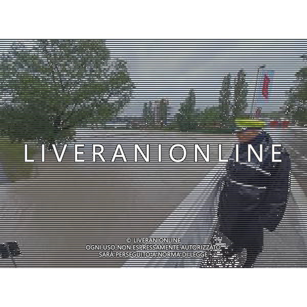 IMOLA 16-05-2023 PONTE CHE ATTRAVERSA IL FIUME SANTERNO IN PIENA VICINO ALL\'AUTODROMO CHIUSO POLIZIA MUNICIPALE ©SANNA / AGENZIA ALDO LIVERANI SAS