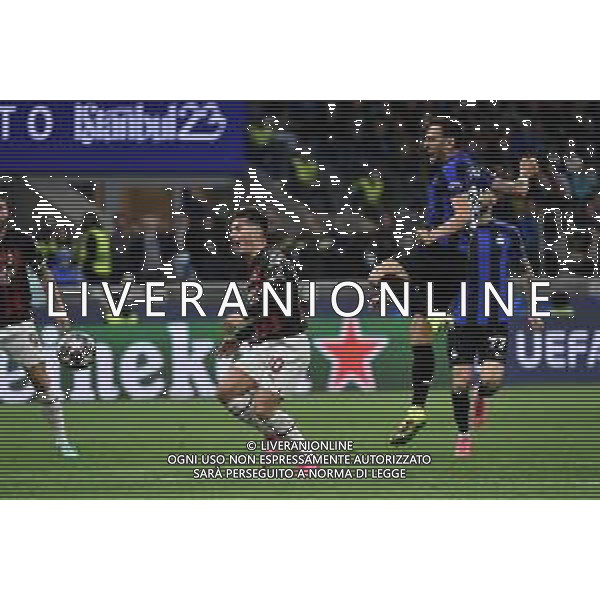 Brahim Diaz (Milan) e Hakan Calhanoglu (Inter) Inter vs Milan Milano 16-05-2023 Stadio Giuseppe Meazza - San Siro UEFA Champions League semifinale - gara di ritorno foto Roberto Garavaglia/ag. Aldo Liverani sas/ AGENZIA ALDO LIVERANI SAS