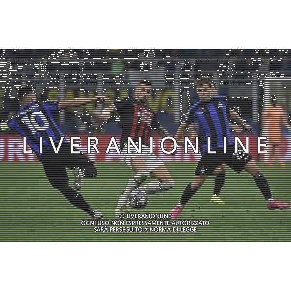 Rade Krunic (Milan) e Nicolo\' Barella (Inter) Inter vs Milan Milano 16-05-2023 Stadio Giuseppe Meazza - San Siro UEFA Champions League semifinale - gara di ritorno foto Roberto Garavaglia/ag. Aldo Liverani sas/ AGENZIA ALDO LIVERANI SAS