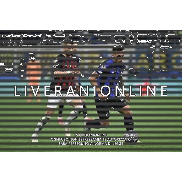 Rade Krunic (Milan) e Lautaro Martinez (Inter) Inter vs Milan Milano 16-05-2023 Stadio Giuseppe Meazza - San Siro UEFA Champions League semifinale - gara di ritorno foto Roberto Garavaglia/ag. Aldo Liverani sas/ AGENZIA ALDO LIVERANI SAS