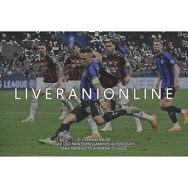 Lautaro Martinez (Inter) segna il gol dell\'1 a 0 Inter vs Milan Milano 16-05-2023 Stadio Giuseppe Meazza - San Siro UEFA Champions League semifinale - gara di ritorno foto Roberto Garavaglia/ag. Aldo Liverani sas/ AGENZIA ALDO LIVERANI SAS