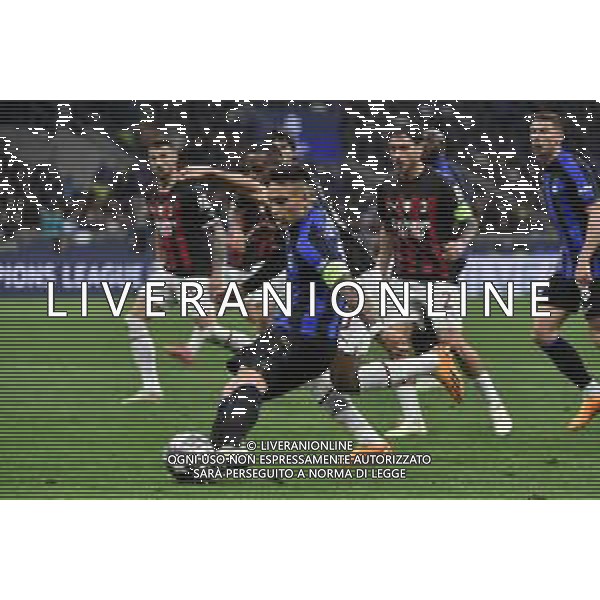 Lautaro Martinez (Inter) segna il gol dell\'1 a 0 Inter vs Milan Milano 16-05-2023 Stadio Giuseppe Meazza - San Siro UEFA Champions League semifinale - gara di ritorno foto Roberto Garavaglia/ag. Aldo Liverani sas/ AGENZIA ALDO LIVERANI SAS