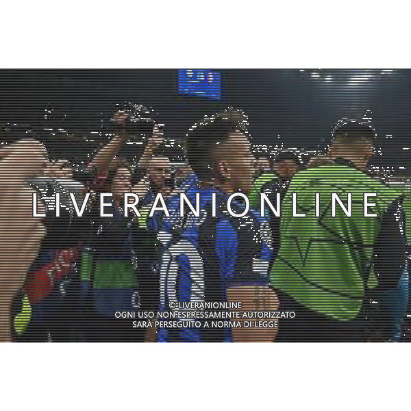 Lautaro Martinez (Inter) esulta dopo il gol dell\'1 a 0 Inter vs Milan Milano 16-05-2023 Stadio Giuseppe Meazza - San Siro UEFA Champions League semifinale - gara di ritorno foto Roberto Garavaglia/ag. Aldo Liverani sas/ AGENZIA ALDO LIVERANI SAS