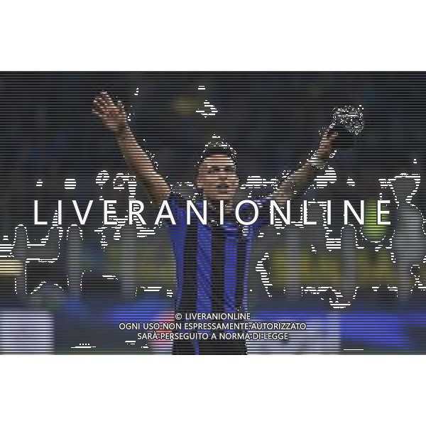 Lautaro Martinez (Inter) esultanza a fine partita Inter vs Milan Milano 16-05-2023 Stadio Giuseppe Meazza - San Siro UEFA Champions League semifinale - gara di ritorno foto Roberto Garavaglia/ag. Aldo Liverani sas/ AGENZIA ALDO LIVERANI SAS