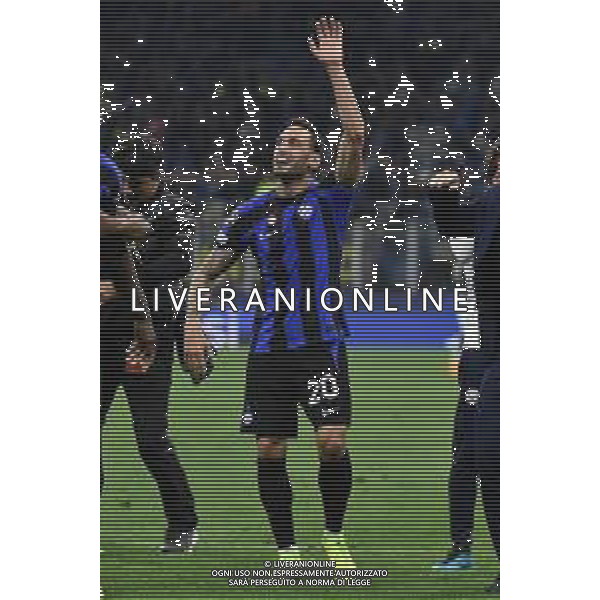 Hakan Calhanoglu (Inter) esultanza a fine partita Inter vs Milan Milano 16-05-2023 Stadio Giuseppe Meazza - San Siro UEFA Champions League semifinale - gara di ritorno foto Roberto Garavaglia/ag. Aldo Liverani sas / AGENZIA ALDO LIVERANI SAS