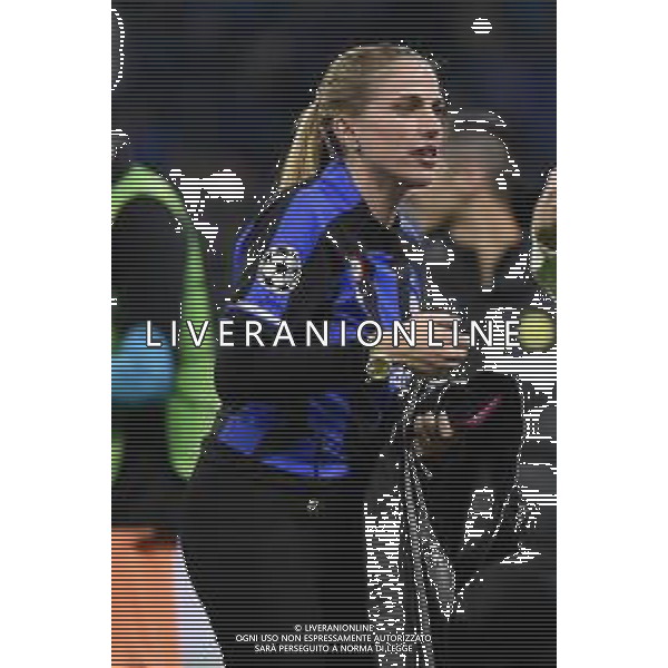 Federica Schievenin moglie di Nicolo\' Barella Inter vs Milan Milano 16-05-2023 Stadio Giuseppe Meazza - San Siro UEFA Champions League semifinale - gara di ritorno foto Roberto Garavaglia/ag. Aldo Liverani sas / AGENZIA ALDO LIVERANI SAS