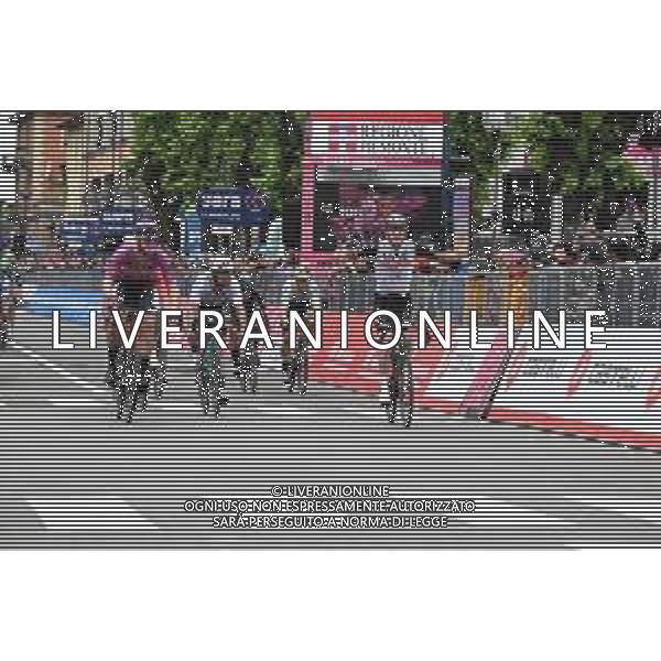 17-05-2023 Giro D\'italia; Tappa 11 Camaiore - Tortona; 2023, Uae Emirates; 2023, Bahrain - Victorious; 2023, Astana Qazaqstan; Ackermann, Pascal; Milan, Jonathan; Cavendish, Mark; Tortona; ©SIROTTI / AGENZIA ALDO LIVERANI SAS