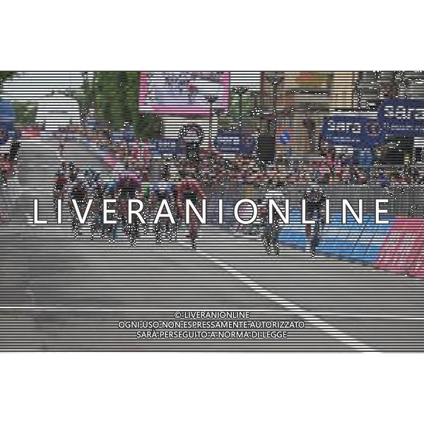 17-05-2023 Giro D\'italia; Tappa 11 Camaiore - Tortona; 2023, Uae Emirates; 2023, Bahrain - Victorious; 2023, Astana Qazaqstan; 2023, Trek - Segafredo; Ackermann, Pascal; Milan, Jonathan; Cavendish, Mark; Pedersen, Mads; Tortona; ©SIROTTI / AGENZIA ALDO LIVERANI SAS