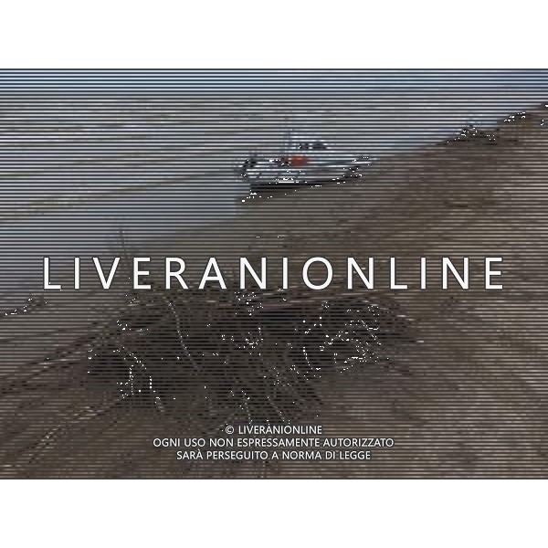 Alluvioni in Romagna 17/05/2023 nella foto: la motovedetta della guardia costiera arenata sulla spiaggia ©Claudio Zamagni/Agenzia Aldo Liverani / AGENZIA ALDO LIVERANI SAS