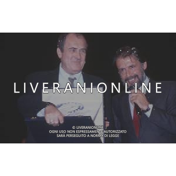 RETROSPETTIVA BERNARDO BERTOLUCCI REGISTA NELLA FOTO NELL\'ANNO 1990 CON FELICE LAUDADIO AG ALDO LIVERANI SAS