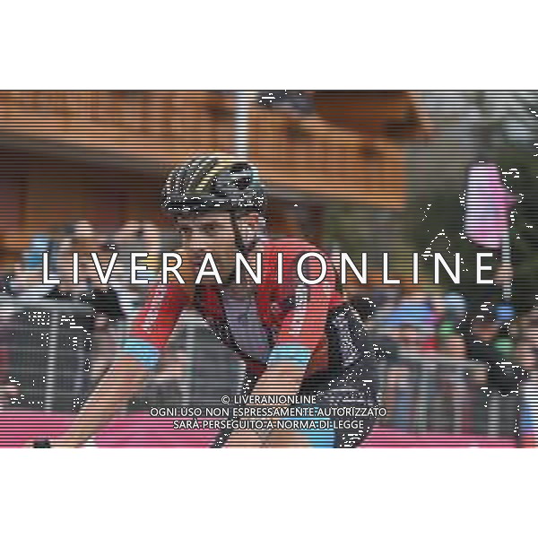 19-05-2023 Giro D\'italia; Tappa 13 Borgofranco D\'ivrea - Crans Montana; 2023, Bahrain - Victorious; Caruso, Damiano; Crans Montana; ©SIROTTI / AGENZIA ALDO LIVERANI SAS