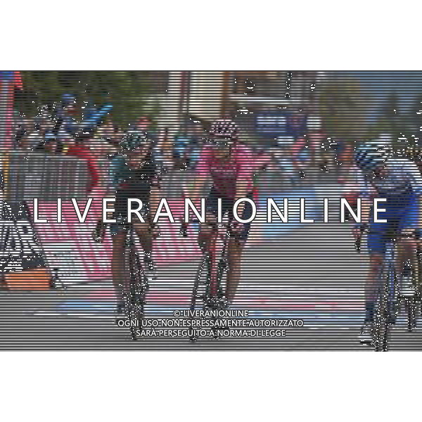 19-05-2023 Giro D\'italia; Tappa 13 Borgofranco D\'ivrea - Crans Montana; 2023, Bora - Hansgrohe; 2023, Ineos Grenadiers; Kamna, Lennard; Geraint, Thomas; Crans Montana; ©SIROTTI / AGENZIA ALDO LIVERANI SAS