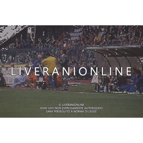 RETROSPETTIVA GIUSEPPE MATERAZZI ALLENATORE CALCIO NELLA FOTO GIUSEPPE MATERAZZI ALLENATORE DEL PISA CALCIO NELL\'ANNO 1987-1988 AG ALDO LIVERANI SAS