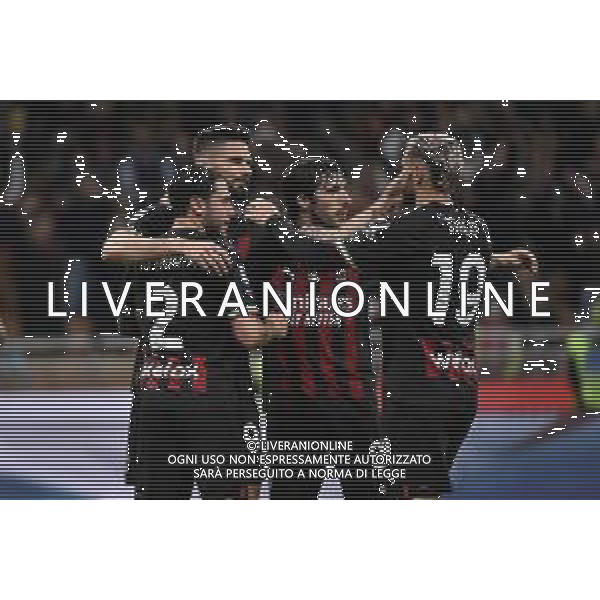 esultanza Milan dopo il gol del 3 a 1 su rigore Olivier Giroud Milan vs Sampdoria Milano 20-05-2023 Stadio Giuseppe Meazza - San Siro Campionato Serie A TIM - 36a giornata foto Roberto Garavaglia/ag. Aldo Liverani sas/ AGENZIA ALDO LIVERANI SAS