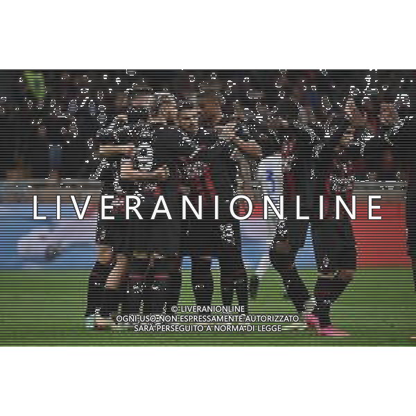 esultanza Milan dopo il gol del 3 a 1 su rigore Olivier Giroud Milan vs Sampdoria Milano 20-05-2023 Stadio Giuseppe Meazza - San Siro Campionato Serie A TIM - 36a giornata foto Roberto Garavaglia/ag. Aldo Liverani sas/ AGENZIA ALDO LIVERANI SAS