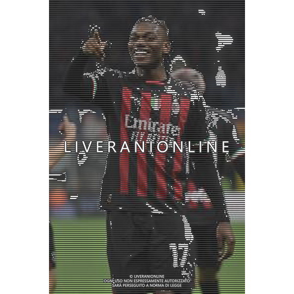 Rafael Leao (Milan) esulta dopo il gol dell\'1 a 0 Milan vs Sampdoria Milano 20-05-2023 Stadio Giuseppe Meazza - San Siro Campionato Serie A TIM - 36a giornata foto Roberto Garavaglia/ag. Aldo Liverani sas/ AGENZIA ALDO LIVERANI SAS