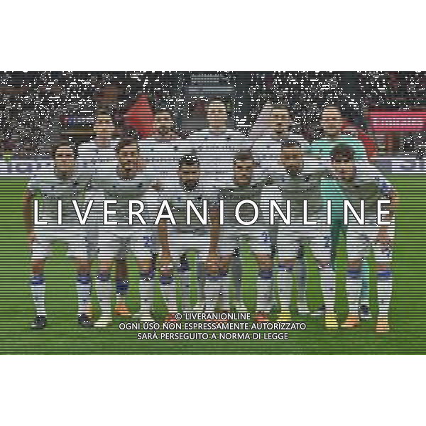 formazione Sampdoria, in piedi da SX Filip Djuricic, Mehdi Leris, Bram Nuytinck, Koray Gunter e Nicola Ravaglia; in basso da SX Tommaso Augello, Manolo Gabbiadini, Tomas Rincon, Harry Winks, Fabio Quagliarella e Alessandro Zanoli Milan vs Sampdoria Milano 20-05-2023 Stadio Giuseppe Meazza - San Siro Campionato Serie A TIM - 36a giornata foto Roberto Garavaglia/ag. Aldo Liverani sas/ AGENZIA ALDO LIVERANI SAS