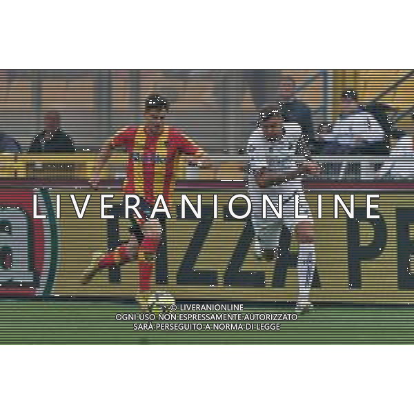 Lorenzo Colombo (US Lecce) and Przemyslaw Wisniewski (Spezia Calcio) during the Italian soccer Serie A match US Lecce vs Spezia Calcio on May 21, 2023 at Via del Mare Stadium in Lecce, Italy. Photo by Emmanuele Mastrodonato/ag. Aldo Liverani sas / AGENZIA ALDO LIVERANI SAS