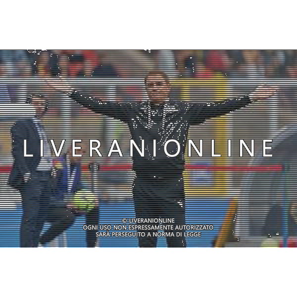 Coach Leonardo Semplici (Spezia Calcio) during the Italian soccer Serie A match US Lecce vs Spezia Calcio on May 21, 2023 at Via del Mare Stadium in Lecce, Italy. Photo by Emmanuele Mastrodonato/ag. Aldo Liverani sas / AGENZIA ALDO LIVERANI SAS