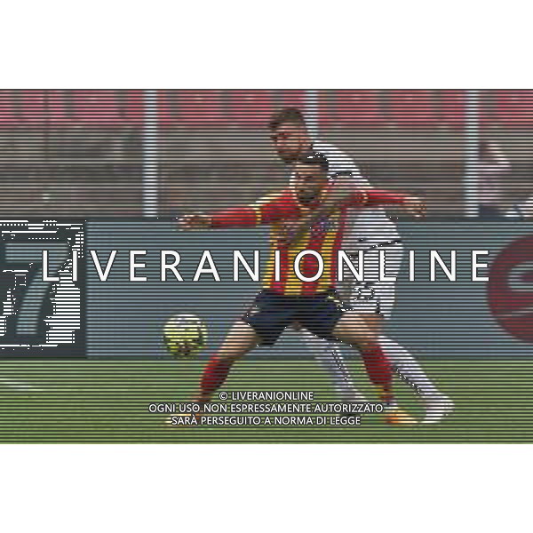 Federico Di Francesco (US Lecce) and Przemyslaw Wisniewski (Spezia Calcio) during the Italian soccer Serie A match US Lecce vs Spezia Calcio on May 21, 2023 at Via del Mare Stadium in Lecce, Italy. Photo by Emmanuele Mastrodonato/ag. Aldo Liverani sas / AGENZIA ALDO LIVERANI SAS
