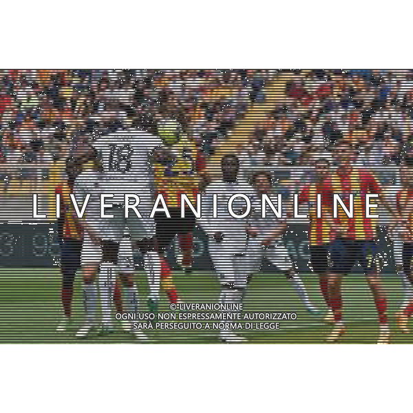 M\'Bala Nzola (Spezia Calcio) and Antonino Gallo (US Lecce) during the Italian soccer Serie A match US Lecce vs Spezia Calcio on May 21, 2023 at Via del Mare Stadium in Lecce, Italy. Photo by Emmanuele Mastrodonato/ag. Aldo Liverani sas / AGENZIA ALDO LIVERANI SAS