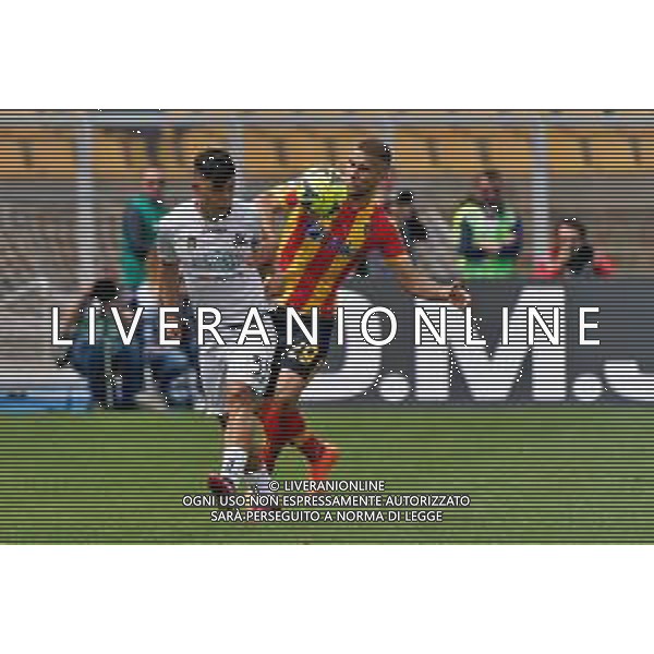 Kevin Agudelo (Spezia Calcio) and Alexis Blin (US Lecce) during the Italian soccer Serie A match US Lecce vs Spezia Calcio on May 21, 2023 at Via del Mare Stadium in Lecce, Italy. Photo by Emmanuele Mastrodonato/ag. Aldo Liverani sas / AGENZIA ALDO LIVERANI SAS