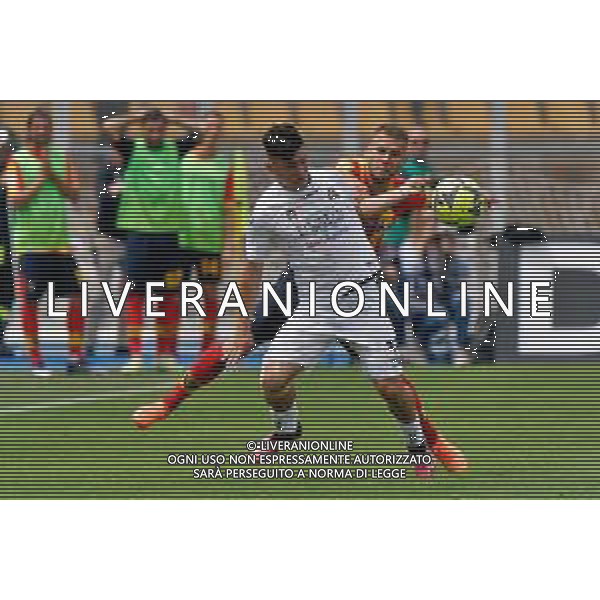 Kevin Agudelo (Spezia Calcio) and Alexis Blin (US Lecce) during the Italian soccer Serie A match US Lecce vs Spezia Calcio on May 21, 2023 at Via del Mare Stadium in Lecce, Italy. Photo by Emmanuele Mastrodonato/ag. Aldo Liverani sas / AGENZIA ALDO LIVERANI SAS