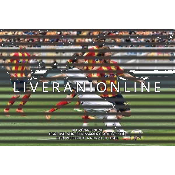 Albin Ekdal (Spezia Calcio) and Antonino Gallo (US Lecce) during the Italian soccer Serie A match US Lecce vs Spezia Calcio on May 21, 2023 at Via del Mare Stadium in Lecce, Italy. Photo by Emmanuele Mastrodonato/ag. Aldo Liverani sas / AGENZIA ALDO LIVERANI SAS