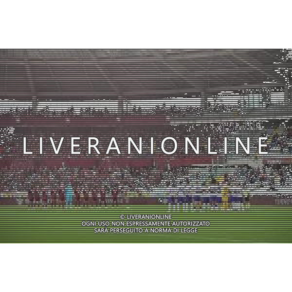 TVMV-Torino 21.05.2023 Stadio Grande Torino ©Manuela Viganti/Agenzia Aldo Liverani Torino vs Fiorentina Campionato Calcio Serie A TIM 2022/2023 36a giornata Nella foto: minuto di silenzio per le vittime dell\'alluvione in emilia romagna ©Viganti / AGENZIA ALDO LIVERANI SAS