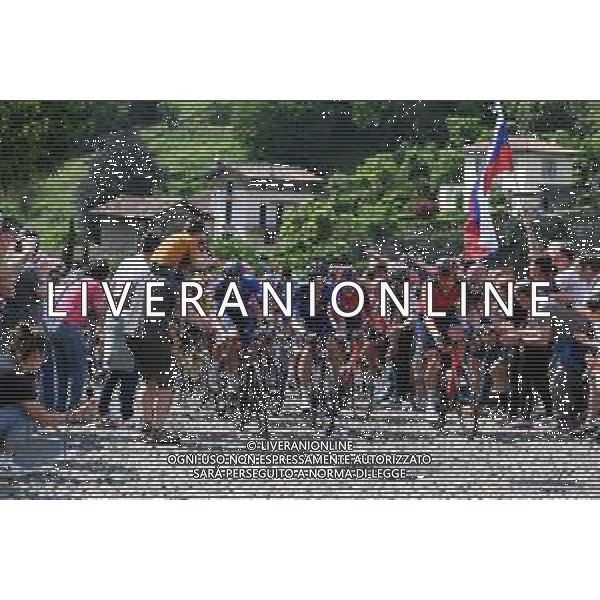 21-05-2023 Giro D\'italia; Tappa 15 Seregno - Bergamo; 2023, Groupama - Fdj; Konovalovas, Ignatas; Pinot, Thibaut; Bergamo Alta; ©SIROTTI / AGENZIA ALDO LIVERANI SAS