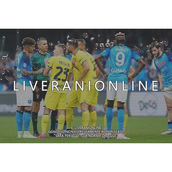 NAPOLI - INTER CAMPIONATO CALCIO SERIE A TIM 21.05.2023 nella foto: Giovanni Di Lorenzo, Nicolo\' Barella, con arbitro Marinelli Foto Mosca / AGENZIA ALDO LIVERANI SAS