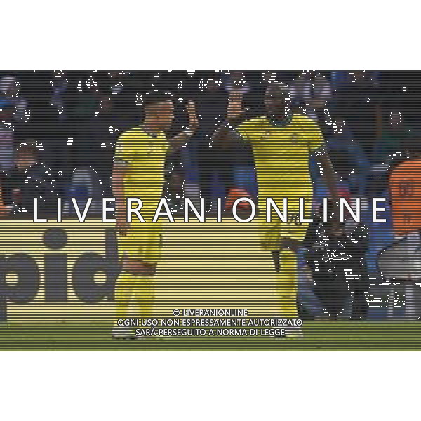 NAPOLI - INTER CAMPIONATO CALCIO SERIE A TIM 21.05.2023 nella foto: esultanza dopo il gol di Romelu Lukaku con lautaro martinez Foto Mosca / AGENZIA ALDO LIVERANI SAS